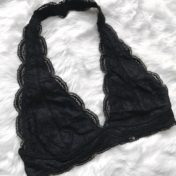 >>LAST<< Sasha Lace Halter Bralette - Black - Picture 2 of 7